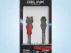 Шнур DeLink HDMI-mini HDMI (пластик) 1м - Магазин спутникового оборудования "Всё ТВ"