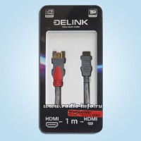 Шнур DeLink HDMI-mini HDMI (пластик) 1м - Магазин спутникового оборудования "Всё ТВ"